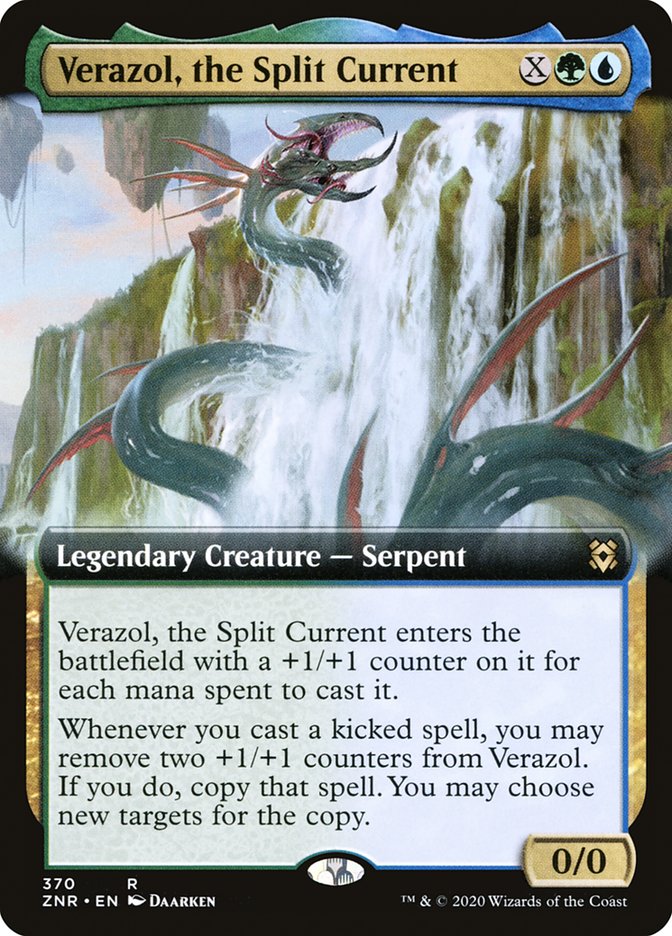 Verazol, the Split Current (Extended Art) [Zendikar Rising] Magic: The Gathering