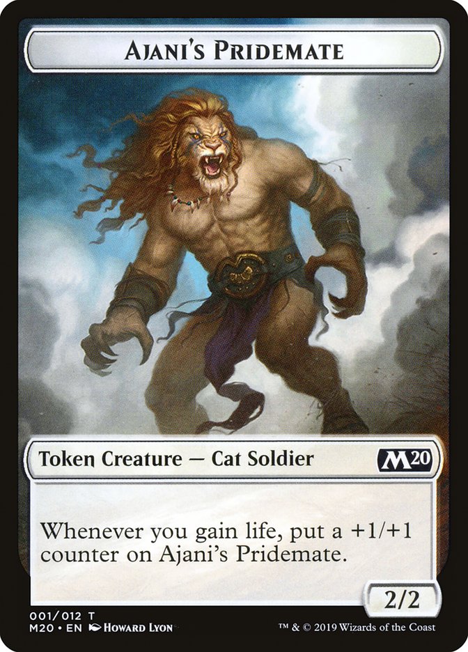 Ajani's Pridemate Token [Core Set 2020 Tokens] Magic: The Gathering