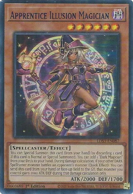 Apprentice Illusion Magician (Blue) [LDS3-EN087] Ultra Rare Yu-Gi-Oh!