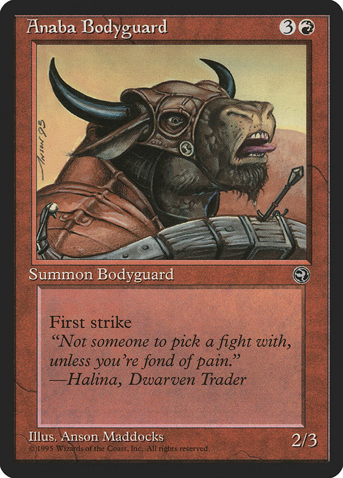 Anaba Bodyguard (Halina Flavor Text) [Homelands] Magic: The Gathering