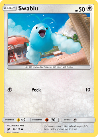 Swablu (79/111) [Sun & Moon: Crimson Invasion] Pokémon