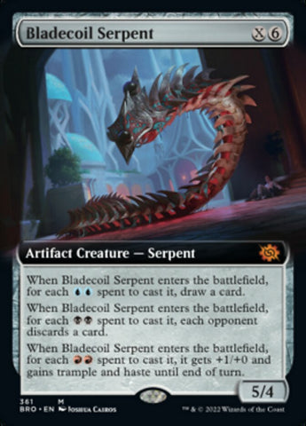 Bladecoil Serpent (Extended Art) [The Brothers' War] Magic: The Gathering