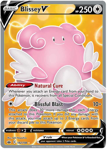 Blissey V (182/198) [Sword & Shield: Chilling Reign] Pokémon