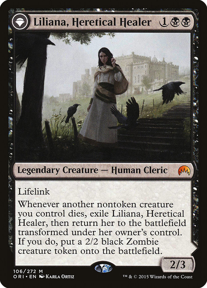 Liliana, Heretical Healer // Liliana, Defiant Necromancer [Magic Origins] Magic: The Gathering