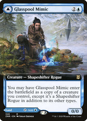Glasspool Mimic // Glasspool Shore (Extended Art) [Zendikar Rising] Magic: The Gathering
