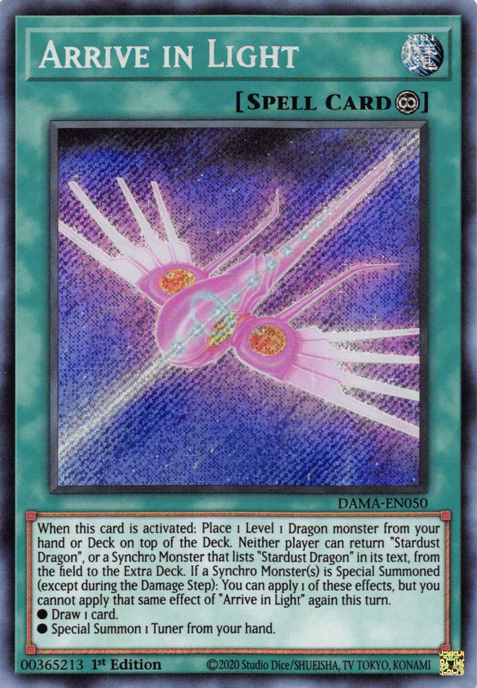 Arrive in Light [DAMA-EN050] Secret Rare Yu-Gi-Oh!