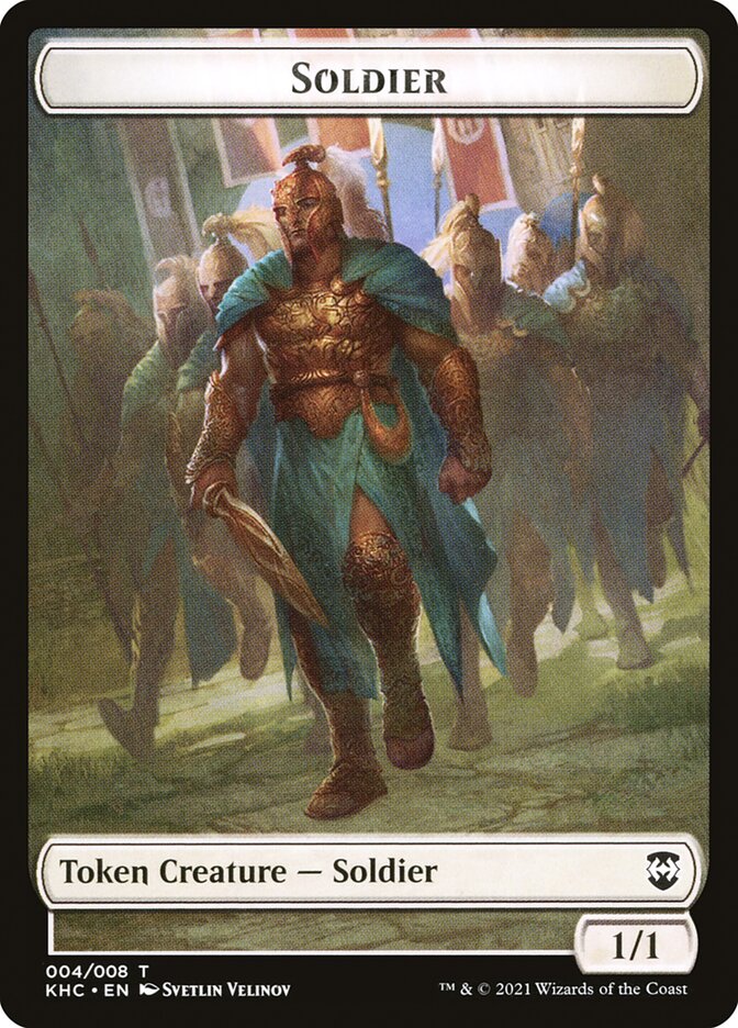 Bird (001) // Soldier Double-Sided Token [Kaldheim Commander Tokens] Magic: The Gathering