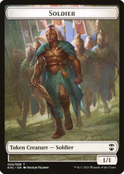 Bird (001) // Soldier Double-Sided Token [Kaldheim Commander Tokens] Magic: The Gathering