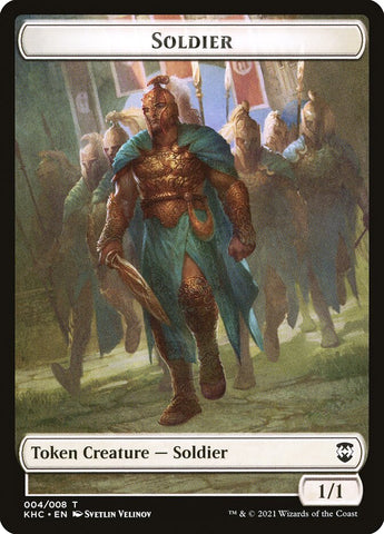 Bird (001) // Soldier Double-Sided Token [Kaldheim Commander Tokens] Magic: The Gathering