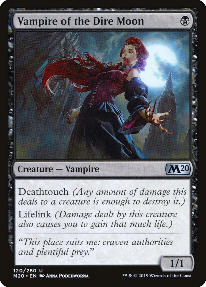 Vampire of the Dire Moon [Core Set 2020] Magic: The Gathering