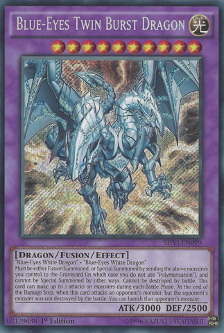 Blue-Eyes Twin Burst Dragon [SHVI-EN099] Secret Rare Yu-Gi-Oh!