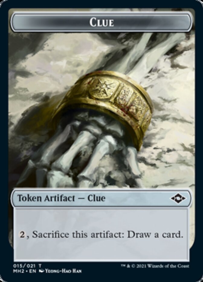 Beast // Clue (15) Double-Sided Token [Modern Horizons 2 Tokens] Magic: The Gathering