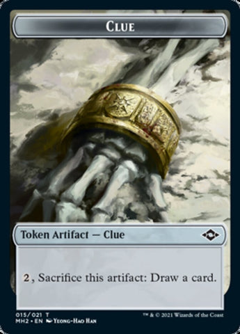 Beast // Clue (15) Double-Sided Token [Modern Horizons 2 Tokens] Magic: The Gathering