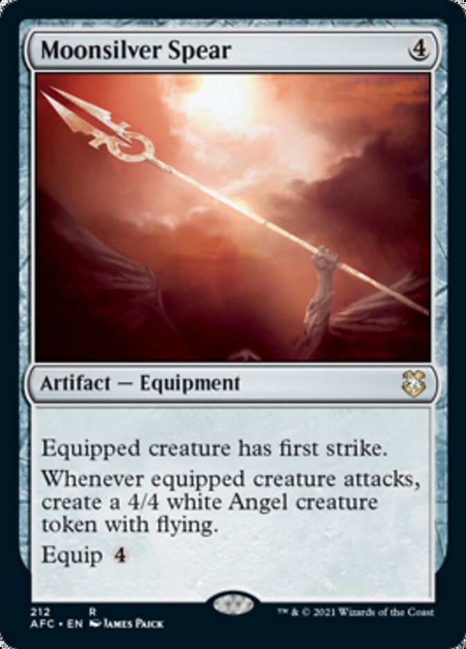 Moonsilver Spear [Dungeons & Dragons: Adventures in the Forgotten Realms Commander] Magic: The Gathering