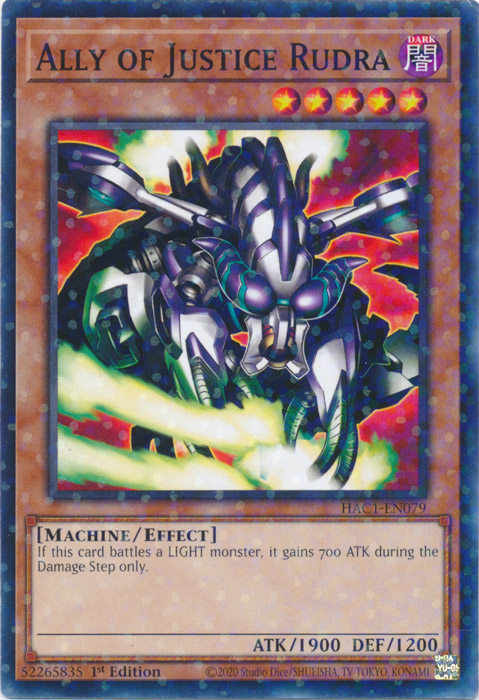Ally of Justice Rudra (Duel Terminal) [HAC1-EN079] Common Yu-Gi-Oh!