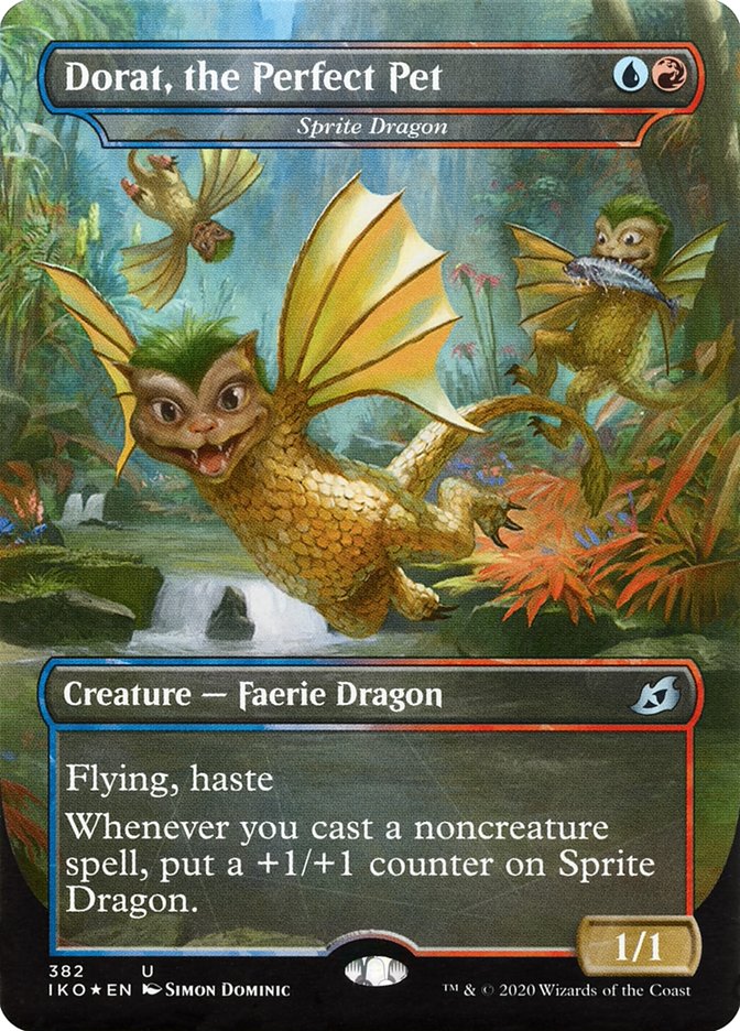 Sprite Dragon - Dorat, the Perfect Pet (Godzilla Series) [Ikoria: Lair of Behemoths] Magic: The Gathering