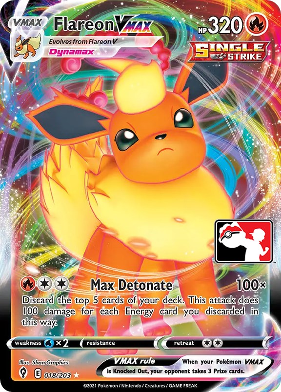 Flareon VMAX (018/203) [Prize Pack Series One] Pokémon