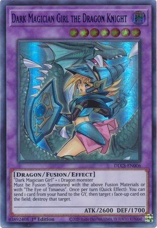 Dark Magician Girl the Dragon Knight (Alternate Art) (Green) [DLCS-EN006] Ultra Rare Yu-Gi-Oh!