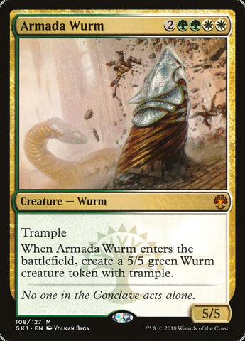 Armada Wurm [Guilds of Ravnica Guild Kit] Magic: The Gathering