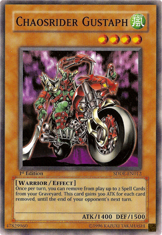 Chaosrider Gustaph [SDDE-EN012] Common Yu-Gi-Oh!