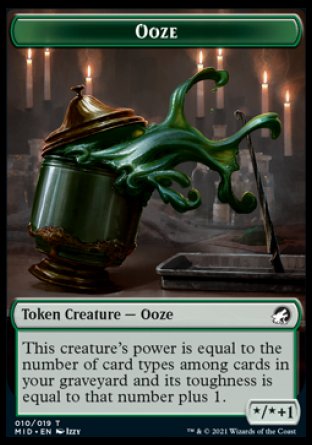 Human // Ooze Double-Sided Token [Innistrad: Midnight Hunt Tokens] Magic: The Gathering