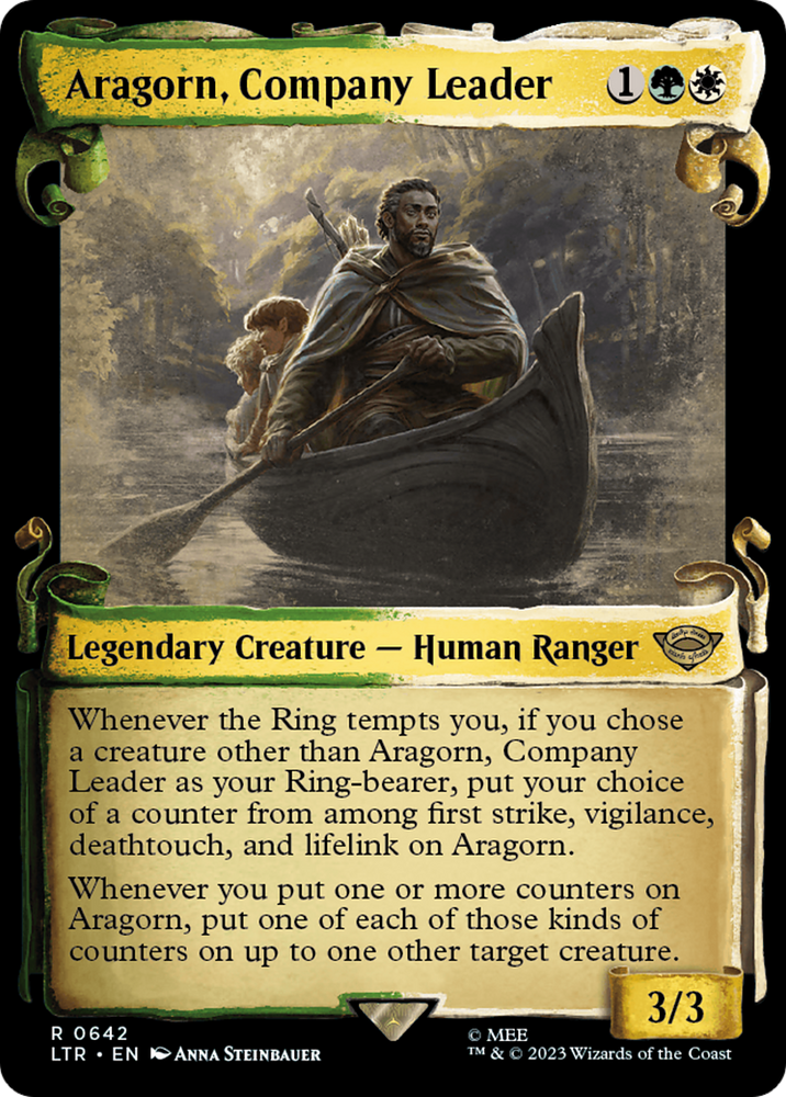 Aragorn, Company Leader [The Lord of the Rings: Tales of Middle-Earth Showcase Scrolls] Magic: The Gathering
