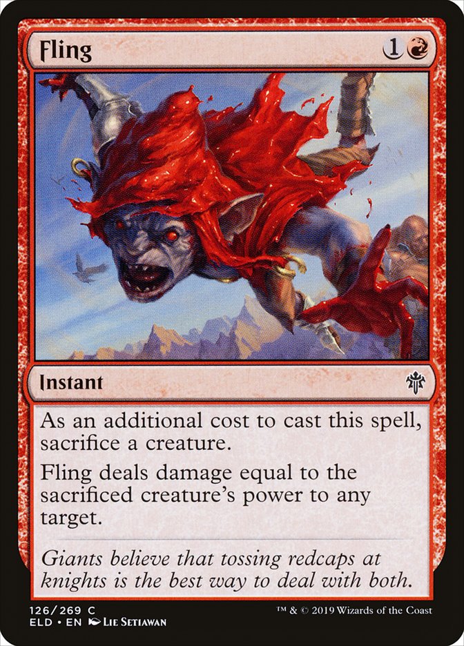 Fling [Throne of Eldraine] Magic: The Gathering