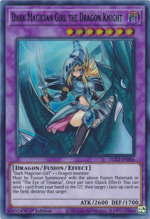 Dark Magician Girl the Dragon Knight (Blue) [DLCS-EN006] Ultra Rare Yu-Gi-Oh!