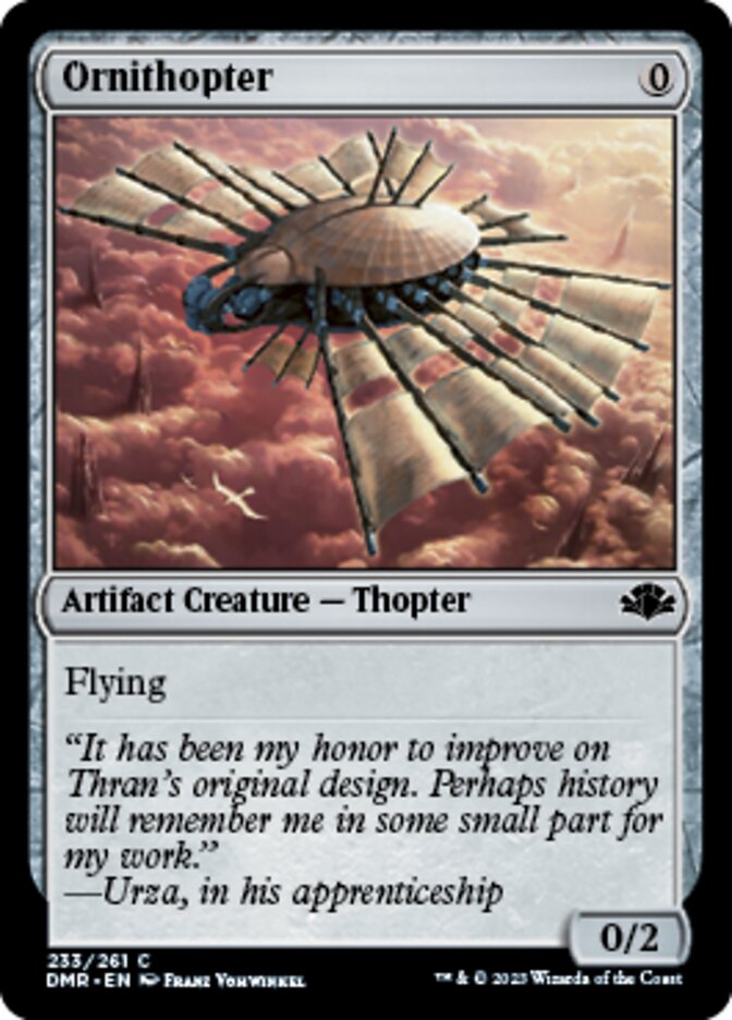 Ornithopter [Dominaria Remastered] Magic: The Gathering