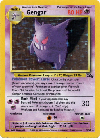 Gengar (5/62) [Fossil Unlimited] Pokémon