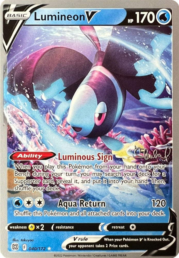 Lumineon V (040/172) (ADP - Ondrej Skubal) [World Championships 2022] Pokémon