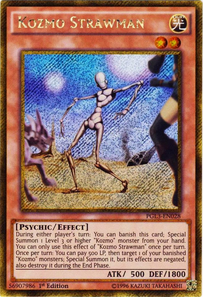 Kozmo Strawman [PGL3-EN028] Gold Secret Rare Yu-Gi-Oh!