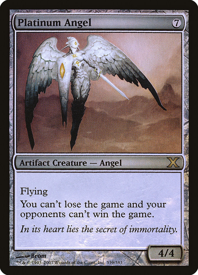 Platinum Angel (Premium Foil) [Tenth Edition] Magic: The Gathering