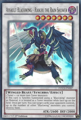 Assault Blackwing - Raikiri the Rain Shower [DOCS-EN047] Ultra Rare Yu-Gi-Oh!