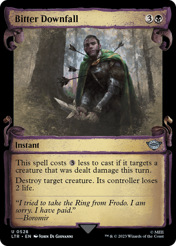 Bitter Downfall [The Lord of the Rings: Tales of Middle-Earth Showcase Scrolls] Magic: The Gathering