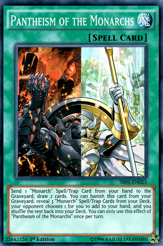 Pantheism of the Monarchs [SR01-EN023] Super Rare Yu-Gi-Oh!
