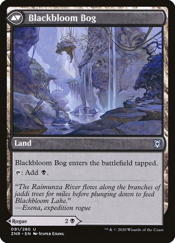 Blackbloom Rogue // Blackbloom Bog [Zendikar Rising] Magic: The Gathering