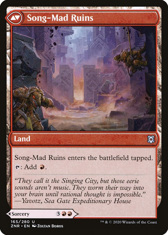 Song-Mad Treachery // Song-Mad Ruins [Zendikar Rising] Magic: The Gathering