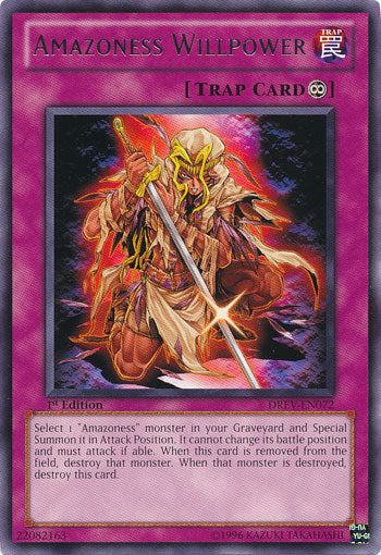Amazoness Willpower [DREV-EN072] Rare Yu-Gi-Oh!