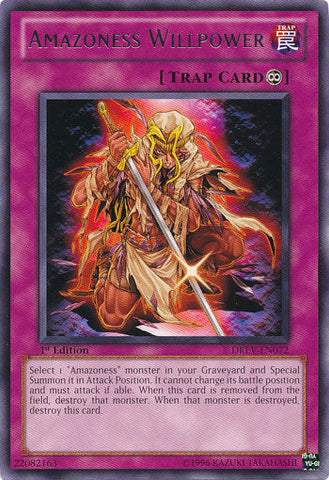 Amazoness Willpower [DREV-EN072] Rare Yu-Gi-Oh!