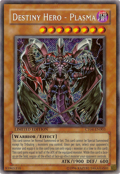 Destiny Hero - Plasma [CT04-EN003] Secret Rare Yu-Gi-Oh!