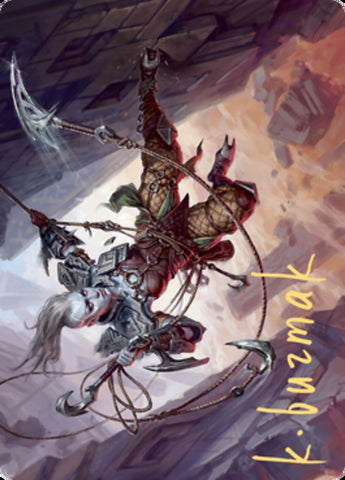 Akiri, Fearless Voyager Art Card (Gold-Stamped Signature) [Zendikar Rising Art Series] Magic: The Gathering