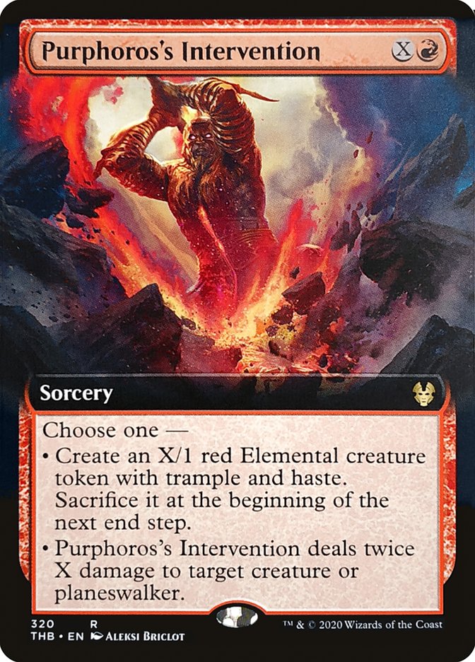 Purphoros's Intervention (Extended Art) [Theros Beyond Death] Magic: The Gathering