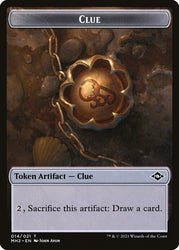 Treasure // Clue Double-Sided Token [Pioneer Challenger Decks 2022] Magic: The Gathering