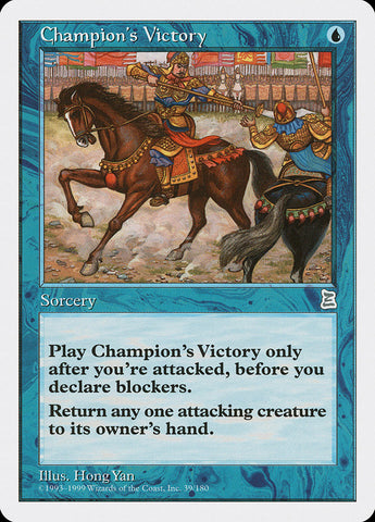 Champion's Victory [Portal Three Kingdoms] Magic: The Gathering