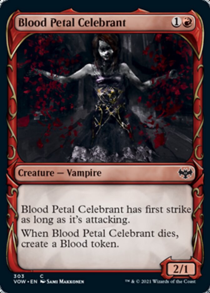 Blood Petal Celebrant (Showcase Fang Frame) [Innistrad: Crimson Vow] Magic: The Gathering