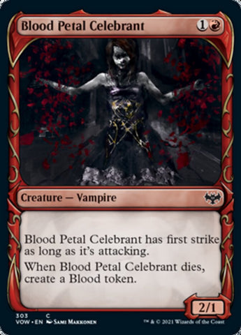 Blood Petal Celebrant (Showcase Fang Frame) [Innistrad: Crimson Vow] Magic: The Gathering