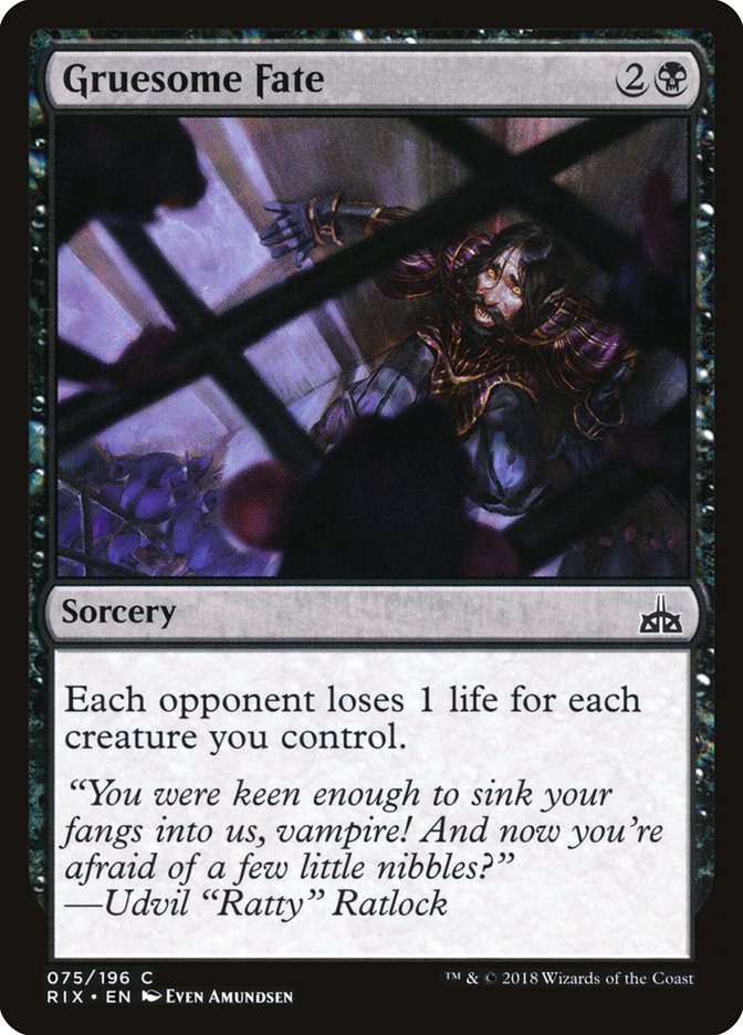 Gruesome Fate [Rivals of Ixalan] Magic: The Gathering