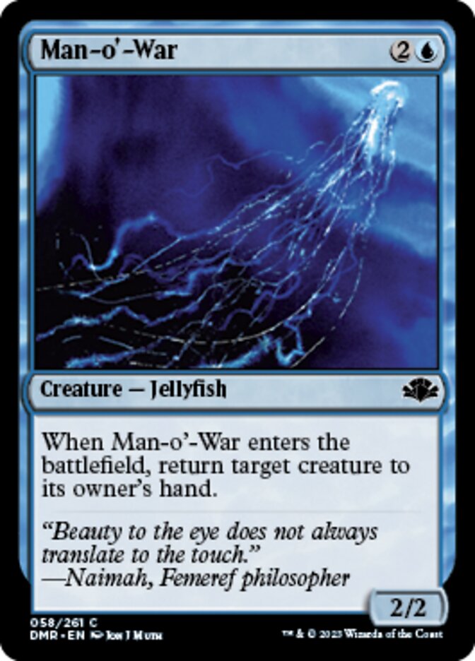 Man-o'-War [Dominaria Remastered] Magic: The Gathering