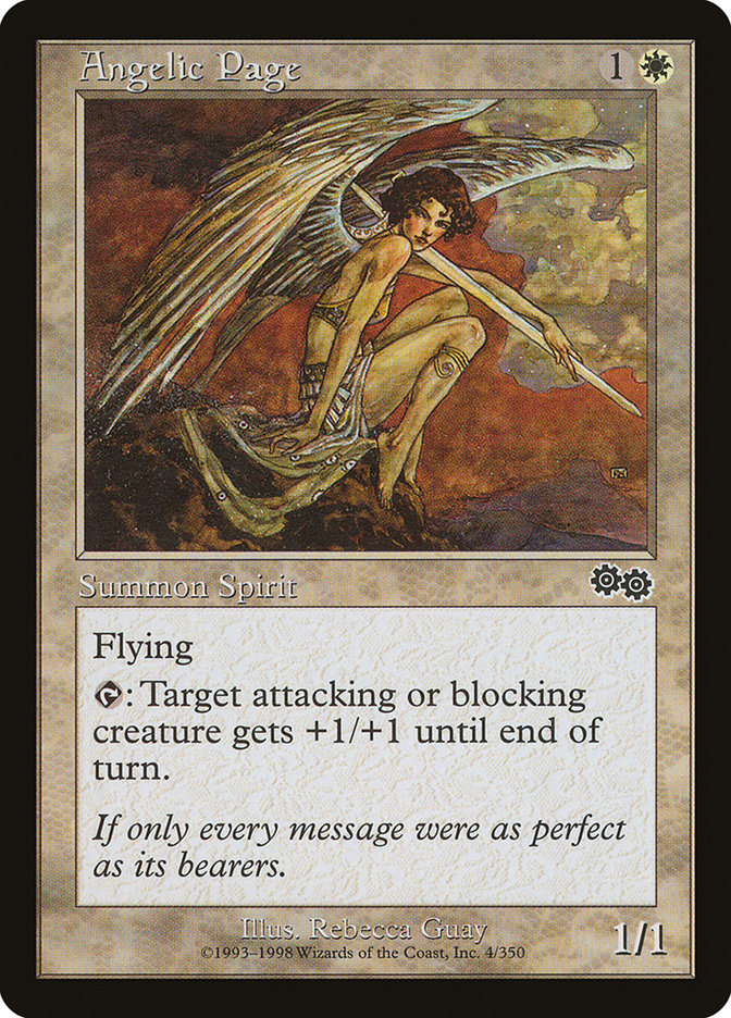 Angelic Page [Urza's Saga] Magic: The Gathering